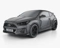 Hyundai Veloster 2017 3D模型 wire render