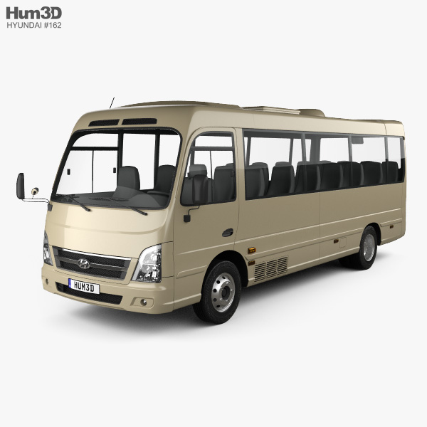Hyundai County Autobús 2018 Modelo 3D