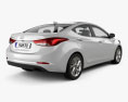 Hyundai Avante sedan 2020 3d model back view