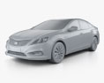 Hyundai Grandeur hybrid 2017 3d model clay render