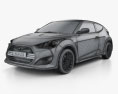 Hyundai Veloster Turbo 2018 3d model wire render