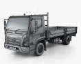 Hyundai Mighty EX8 Flatbed Truck 2022 3d model wire render