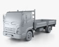 Hyundai Mighty EX8 Flatbed Truck 2022 3d model clay render