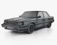 Hyundai Grandeur 1992 3d model wire render