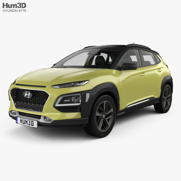 Hyundai Kona with HQ interior 2021 3D model