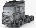 Hyundai Xcient P520 Camión Tractor con interior 2013 Modelo 3D wire render
