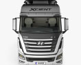 Hyundai Xcient P520 Tractor Truck with HQ interior 2018 3d model front view