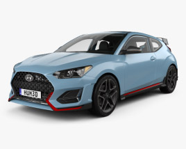 Hyundai Veloster N with HQ interior 2022 3D model