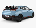 Hyundai Veloster N with HQ interior 2022 3d model back view