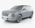 Hyundai Palisade 2021 3d model clay render