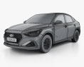 Hyundai Celesta 2021 3D-Modell wire render