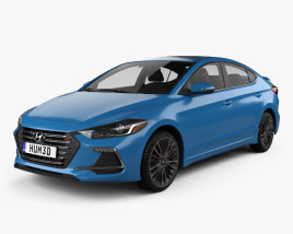 Hyundai Avante Sport mit Innenraum 2017 3D-Modell