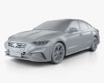 Hyundai Sonata US-spec 2022 3d model clay render