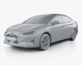 Hyundai Elantra Limited 2022 3d model clay render