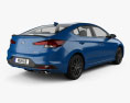 Hyundai Elantra Sport Premium 2022 3d model back view
