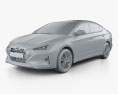 Hyundai Elantra Sport Premium 2022 3d model clay render