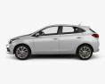 Hyundai Accent 해치백 2021 3D 모델  side view