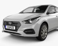Hyundai Accent 해치백 2021 3D 모델 