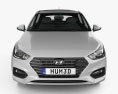 Hyundai Accent hatchback 2021 Modello 3D vista frontale