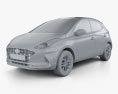 Hyundai HB20 2022 3d model clay render