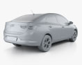 Hyundai Verna CN-spec Седан з детальним інтер'єром 2020 3D модель
