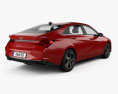 Hyundai Elantra US-spec 2022 3d model back view