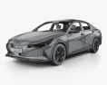 Hyundai Elantra US-spec 2022 3d model wire render