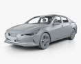Hyundai Elantra US-spec 2022 3d model clay render
