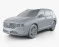 Hyundai Santa Fe 2021 3D模型 clay render