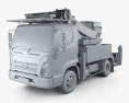 Hyundai Mighty DHT-110S Bucket Truck 2022 3d model clay render