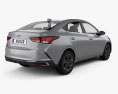 Hyundai Verna sedan 2022 3d model back view