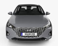 Hyundai Verna 세단 2022 3D 모델  front view