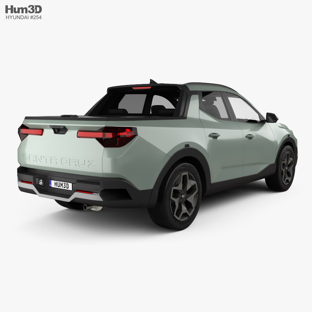 Hyundai Santa Cruz 2022 Modèle 3d vue arrière