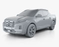 Hyundai Santa Cruz 2022 3D-Modell clay render