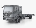 Hyundai Pavise Chassis Truck 2022 3d model wire render