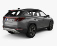 Hyundai Tucson 2021 3D模型 后视图