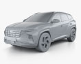 Hyundai Tucson 2021 3D-Modell clay render