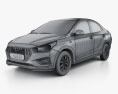 Hyundai Reina 2022 3d model wire render