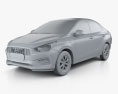 Hyundai Reina 2022 3d model clay render