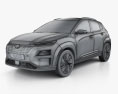 Hyundai Kona Electric 2022 3D-Modell wire render