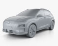 Hyundai Kona Electric 2022 3D-Modell clay render