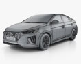 Hyundai Ioniq hybrid 2022 3D-Modell wire render