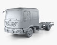 Hyundai Pavise Doppelkabine Fahrgestell LKW 2019 3D-Modell clay render