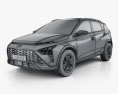 Hyundai Bayon 2022 3D модель wire render