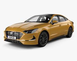 Hyundai Sonata with HQ interior and engine 2014 3D model