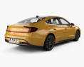 Hyundai Sonata with HQ interior and engine 2014 3d model back view