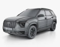 Hyundai Alcazar 2022 3D-Modell wire render