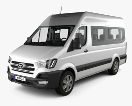 Hyundai H350 Passenger Van with HQ interior 2018 3D model