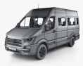 Hyundai H350 Passenger Van with HQ interior 2018 3d model wire render