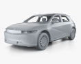 Hyundai Ioniq 5 with HQ interior and engine 2022 3d model clay render